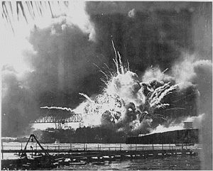 USS-Shaw-exploding Pearl harbor